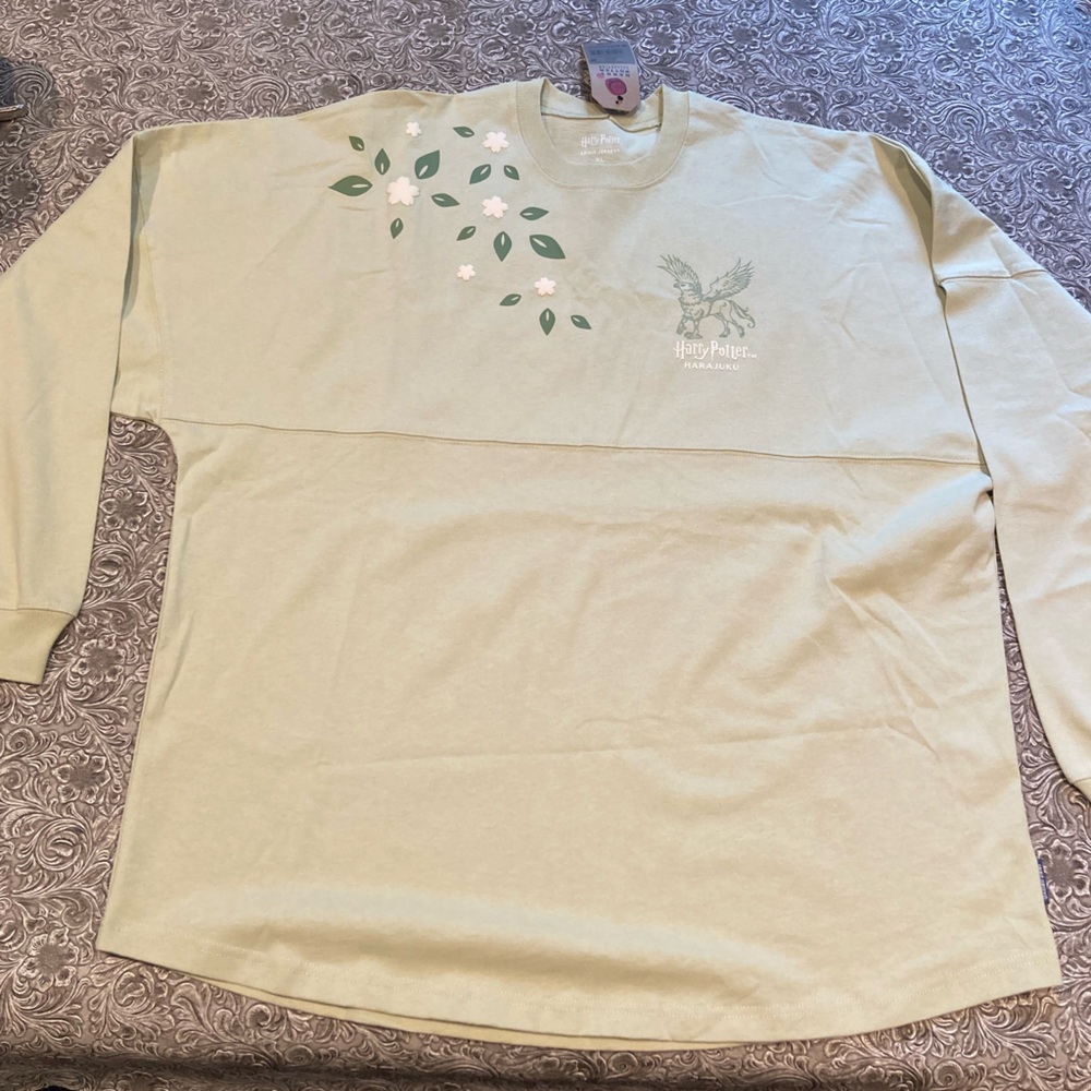 Harry Potter Harajuku Exclusive Sage Green Long Sleeve T-shirt